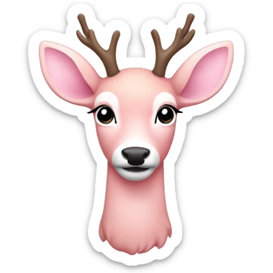Light pink deer sticker