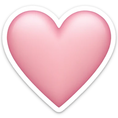 Light pink ( very light) heart sticker