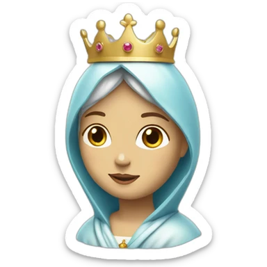blessed Virgin Mary with crown sticker