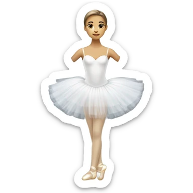 White ballet tutu sticker