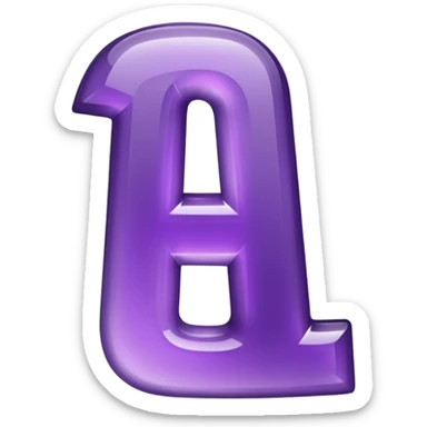 purple letter i sticker