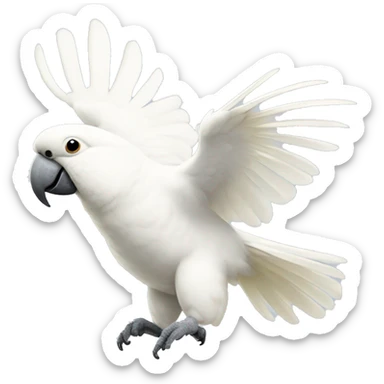 white cockatoo skating jump sticker