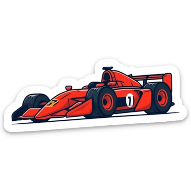 red race car sticker