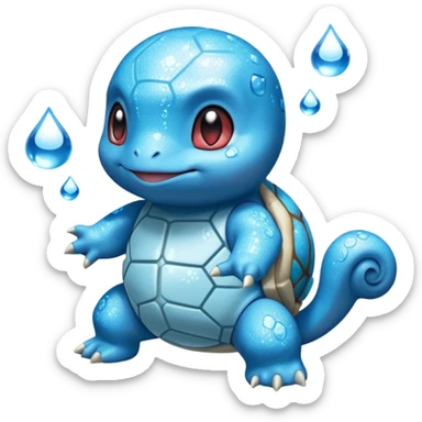 glitter pokemon squirtle sticker