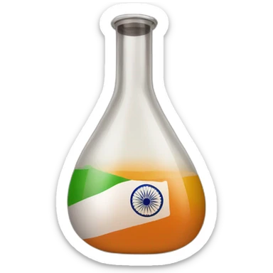2024 Indian flag in ancient ungravitational flask  sticker
