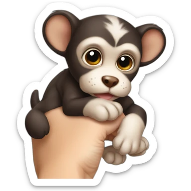 Puppy monkey baby sticker