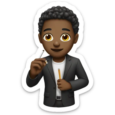 african american with a cig sticker