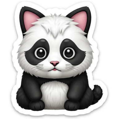 CAT MIXED WITH PANDA sticker