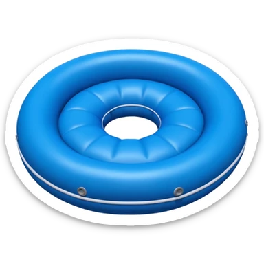 round rafting boat with seats arranged in a circle, without oars sticker