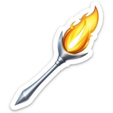 The infinity torch has a point at the beginning and a point at the end. sticker