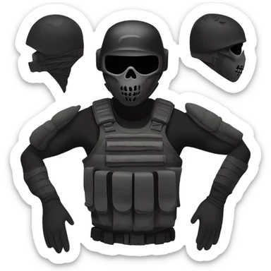 Ghost from call of duty sticker