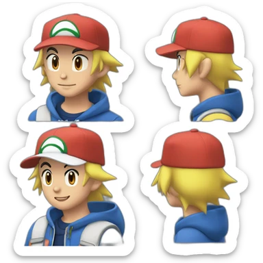 ash ketchum season 1 sticker