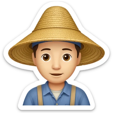 Vietnamese hat of a farmer  sticker