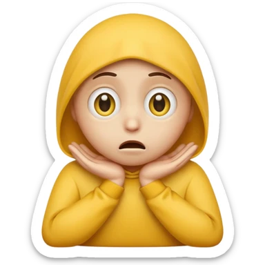 a sad emoji face begging sticker