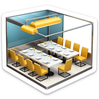 3d restaurant sticker