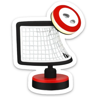 A hockey goal lamp revolving sticker
