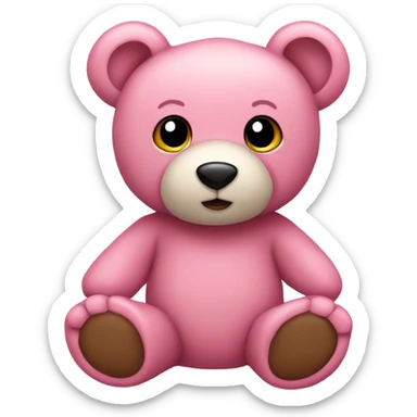teddy bear pink sticker
