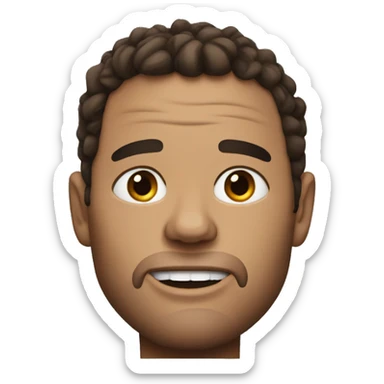 brady with stitches on his chin sticker