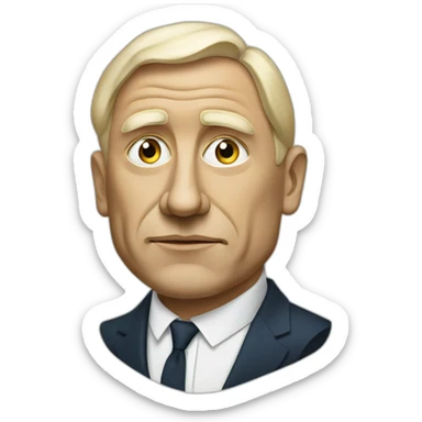 Swedish prime minister in style of picasso sticker