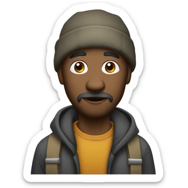 A homeless man  sticker