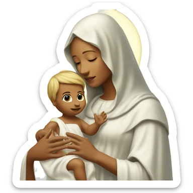 holy Mary with baby Jesus sticker