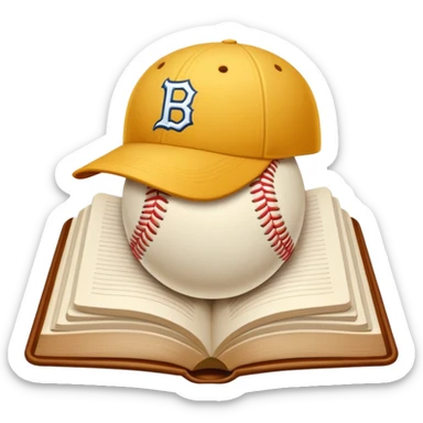 libros con un logo de beisbol  sticker