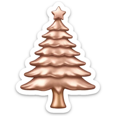 rose gold christmas tree sticker