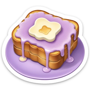 Pale purple french toast sticker
