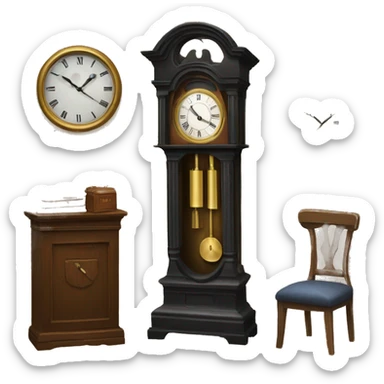 grandfather clock sticker