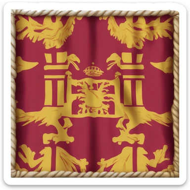 Spanish empire borgoña's flag sticker