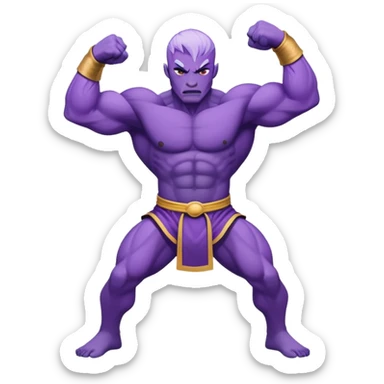 purple middle fighter sticker