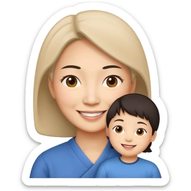 asian mother recent more simple sticker