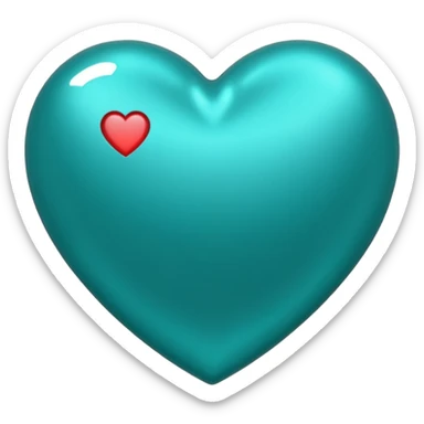 Teal heart with 'da best'  sticker