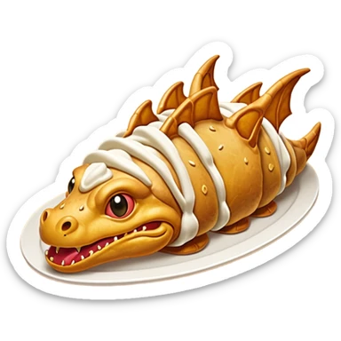 Dragon cannoli Italian brainrot sticker