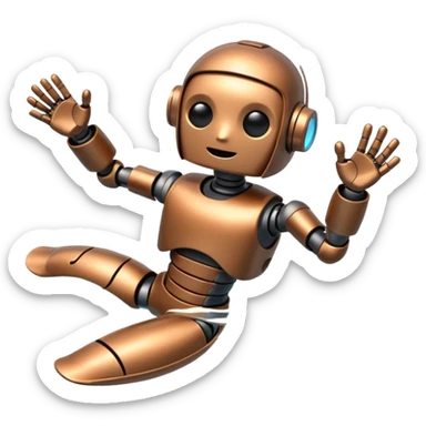 robot swimming sticker