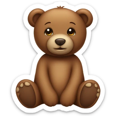 Cute brown teddybear sticker
