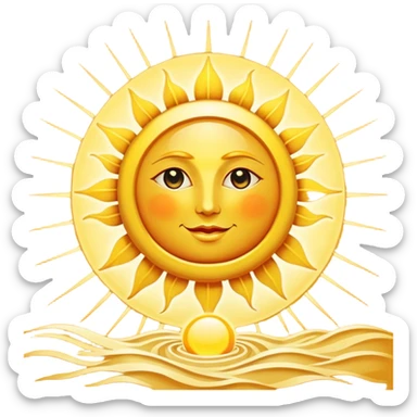 the sun tarot card sticker