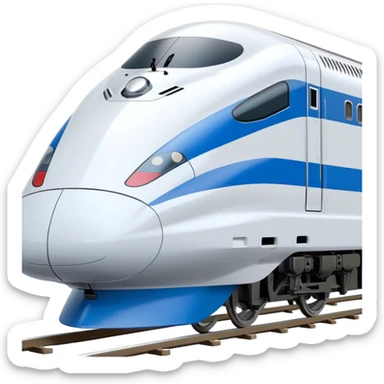 High-Speed Train (Shinkansen) - JR East (Model Year: 2021) (Iconic colour: White with blue) sticker