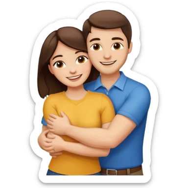 couples hug sticker