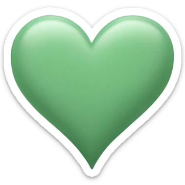 Sage green heart sticker