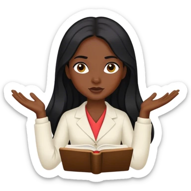 Maestra dando clases CABELLO  sticker