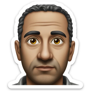 Palestinian man photorealistic serious sticker