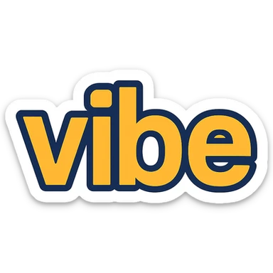 modern, clean text image with the word 'vibe' centered, correct spelling, no emoji or face sticker