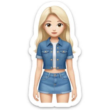 Jennie full body in shortest skirt sticker