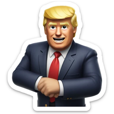 Donald Trump getting a win in Fortnite Battle Royale sticker