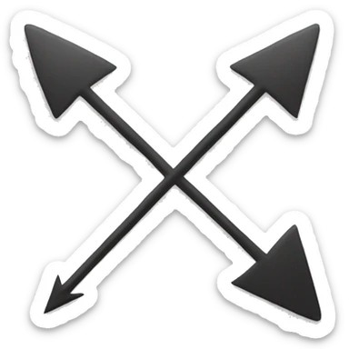 an incomplete square, that is missing the upper left corner, from the center an arrow goes to the upper left corner sticker