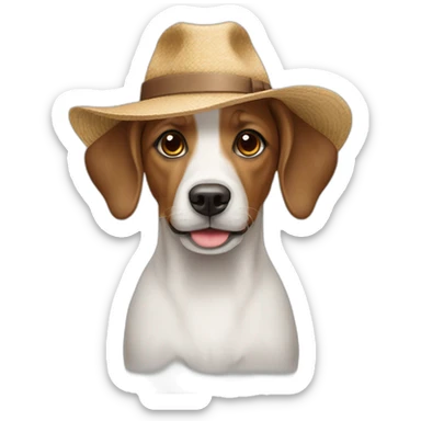 Chien avec chapeau suisse sticker