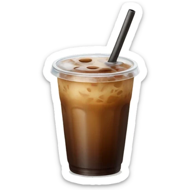 Iced coffee without a logo sticker