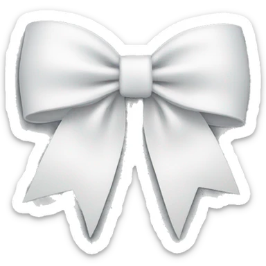 white bow sticker