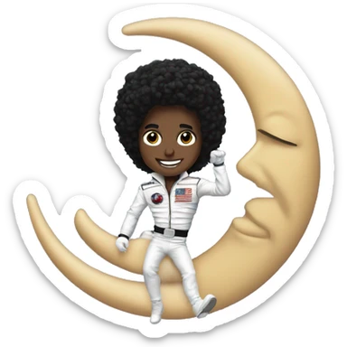 Micheal Jackson on moon sticker
